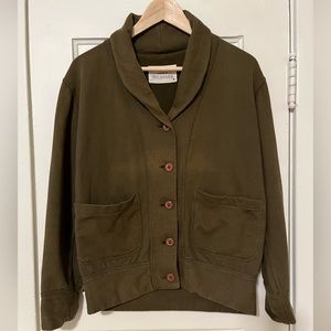Kardo x Wildfang Thurman Army Green Grandpa Cardigan